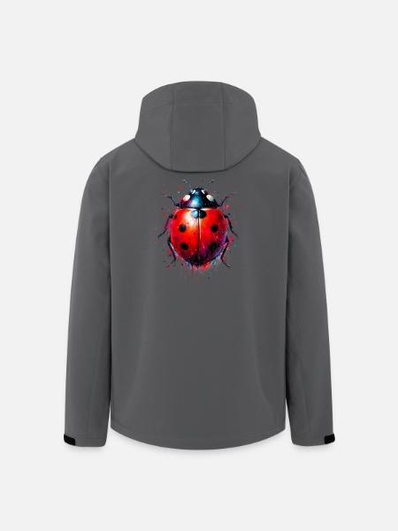 Marienkäfer - Recycelte Männer Softshell-Jacke von Stanley/Stella - Schwarz