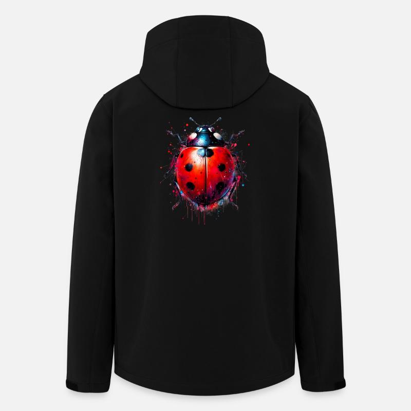 Marienkäfer - Recycelte Männer Softshell-Jacke von Stanley/Stella - Schwarz