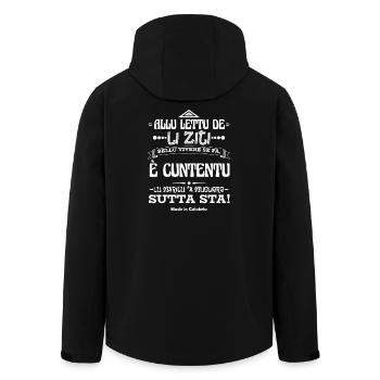 t-shirt Calabria Calabrian proverb allu bedtu - Men’s Recycled Softshell Jacket by Stanley/Stella - black - Back - AI Model Male 185 light (185cm)