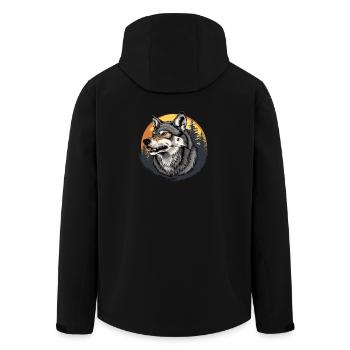 Sang de loup - Veste softshell homme en polyester recyclé Stanley/Stella - noir - Dos - AI Model Male 185 light (185cm)