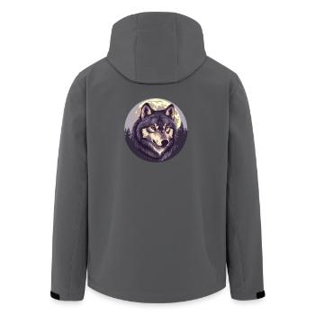 Wolf's Blood - Men’s Recycled Softshell Jacket by Stanley/Stella - black - Back - AI Model Male 185 light (185cm)