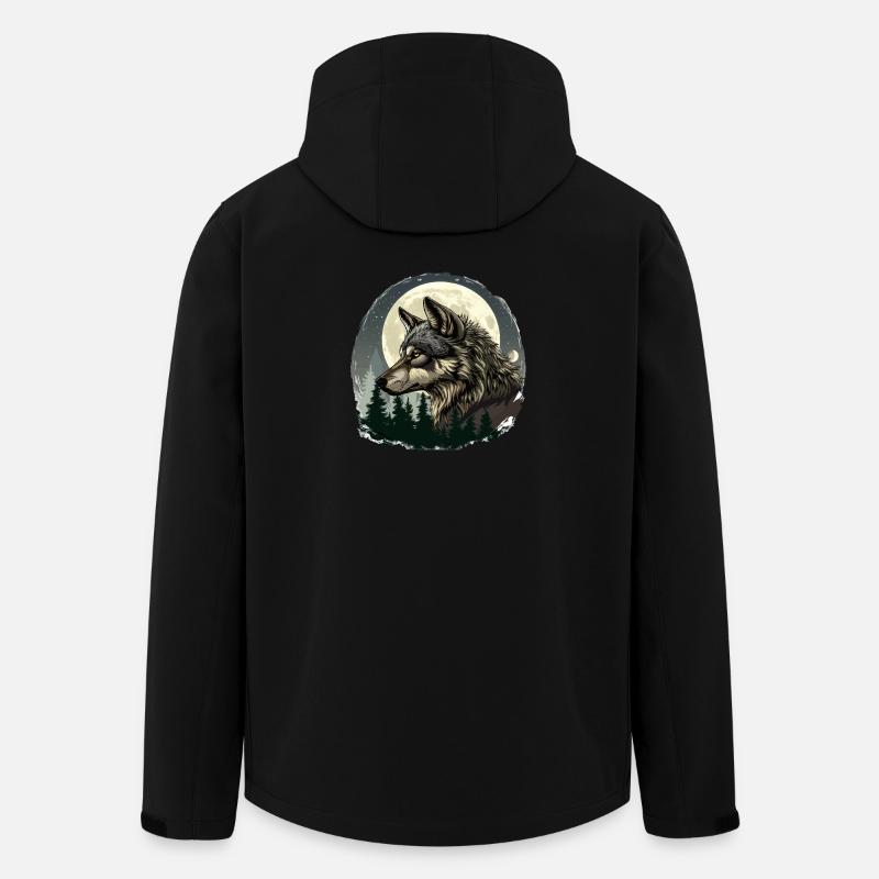 Sang de loup - Veste softshell homme en polyester recyclé Stanley/Stella - noir