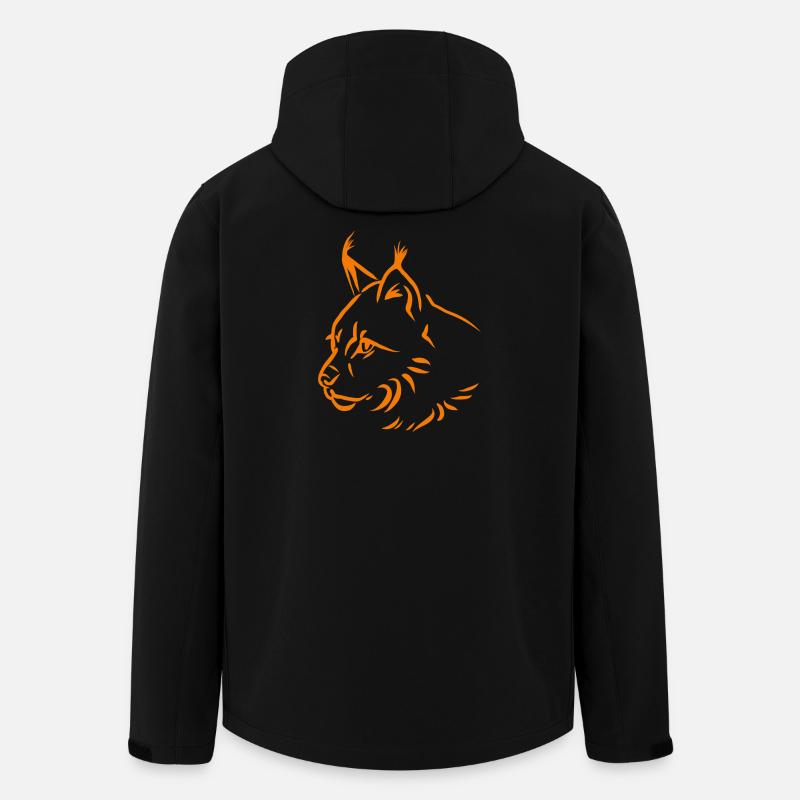 Luchs in orange - Recycelte Männer Softshell-Jacke Discoverer von Stanley/Stella - Schwarz