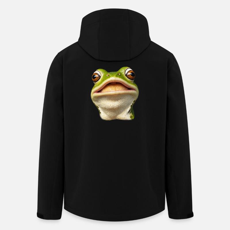 Smiling Frog - Men’s Recycled Softshell Jacket by Stanley/Stella - black