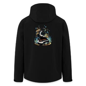 Wunderschönes geschwungenes Fantasy-Klavier - Recycelte Männer Softshell-Jacke von Stanley/Stella - Schwarz - Hinten - AI Model Male 185 light (185cm)