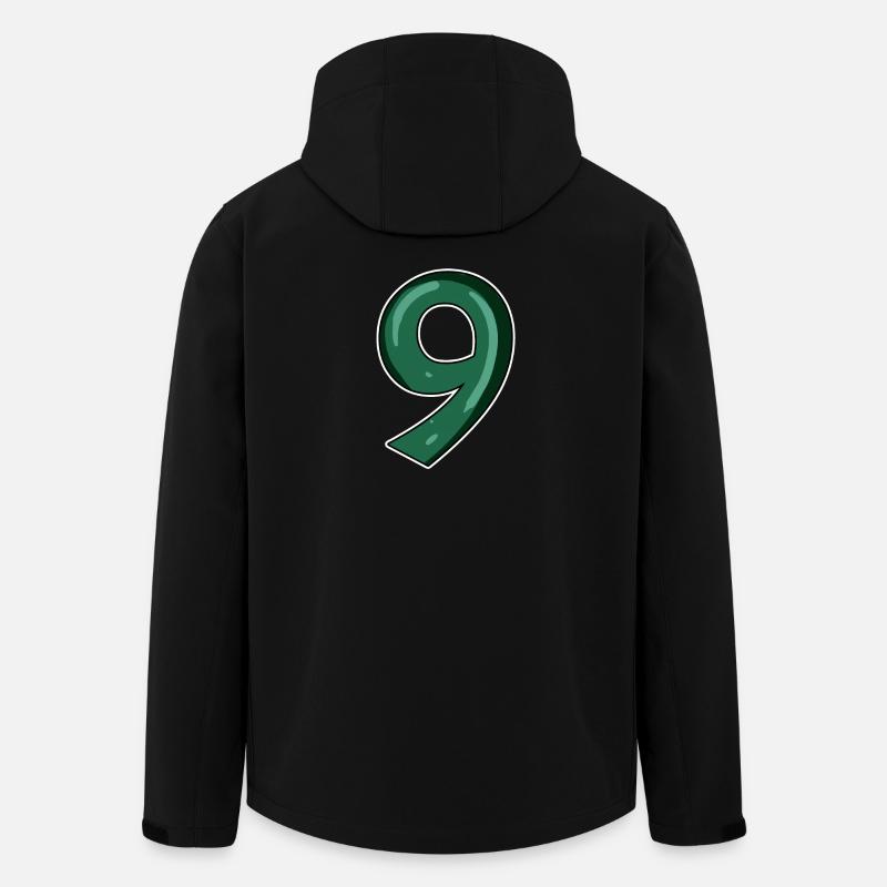 Zahl 9 - Recycelte Männer Softshell-Jacke von Stanley/Stella - Schwarz