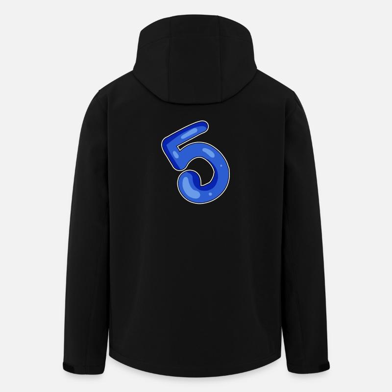 5 Blue - Men’s Recycled Softshell Jacket by Stanley/Stella - black