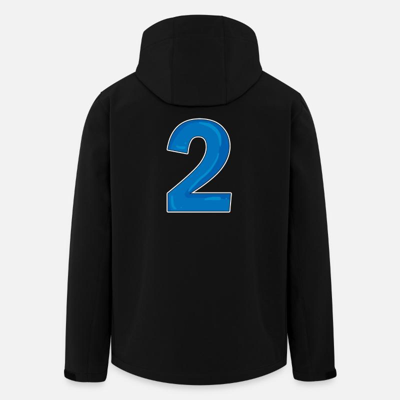 Deux - 2 - Nombre - Veste softshell homme en polyester recyclé Stanley/Stella - noir