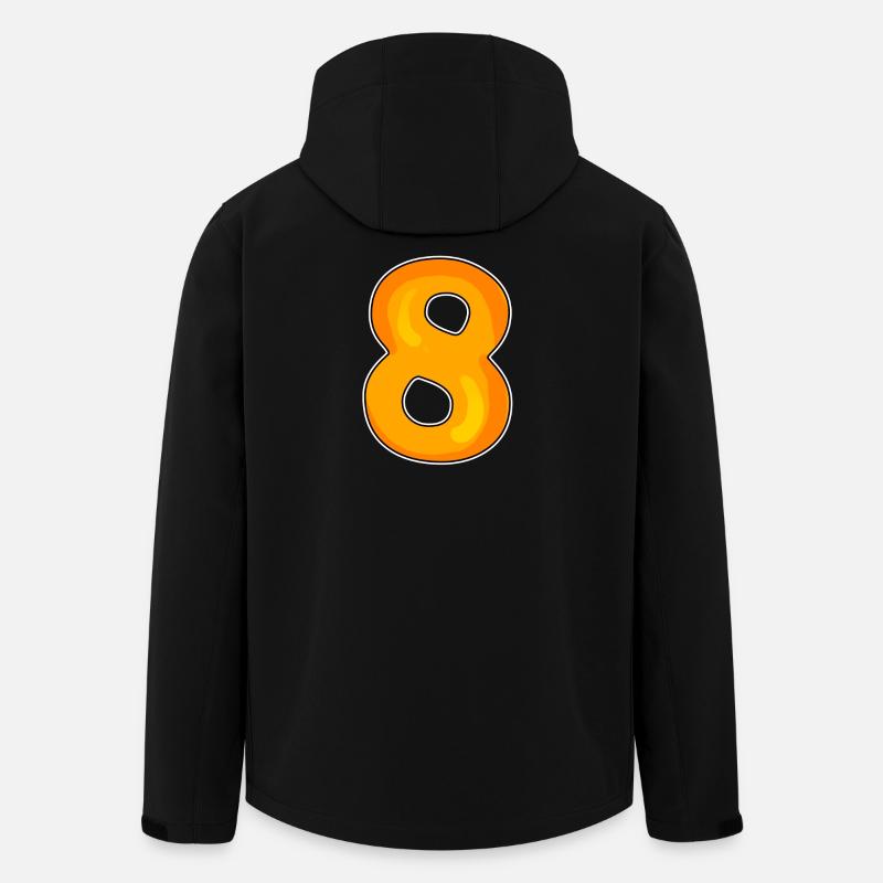 Number 8 Number Eight Motif - Men’s Recycled Softshell Jacket by Stanley/Stella - black