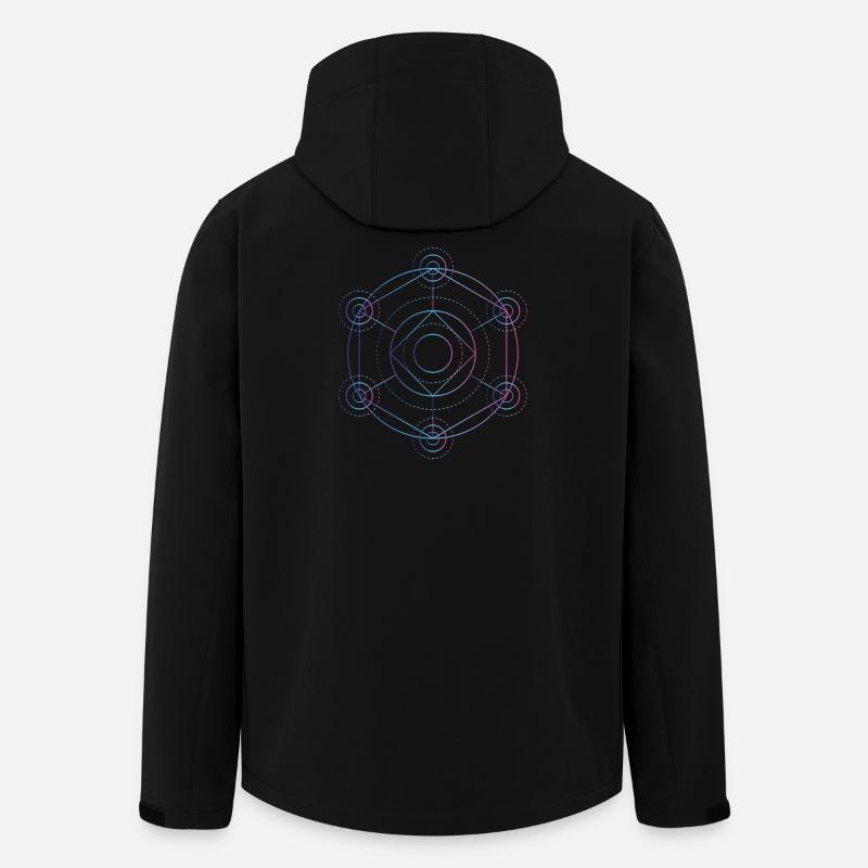 Merkaba - 7 chakras - Veste softshell homme en polyester recyclé Stanley/Stella - noir