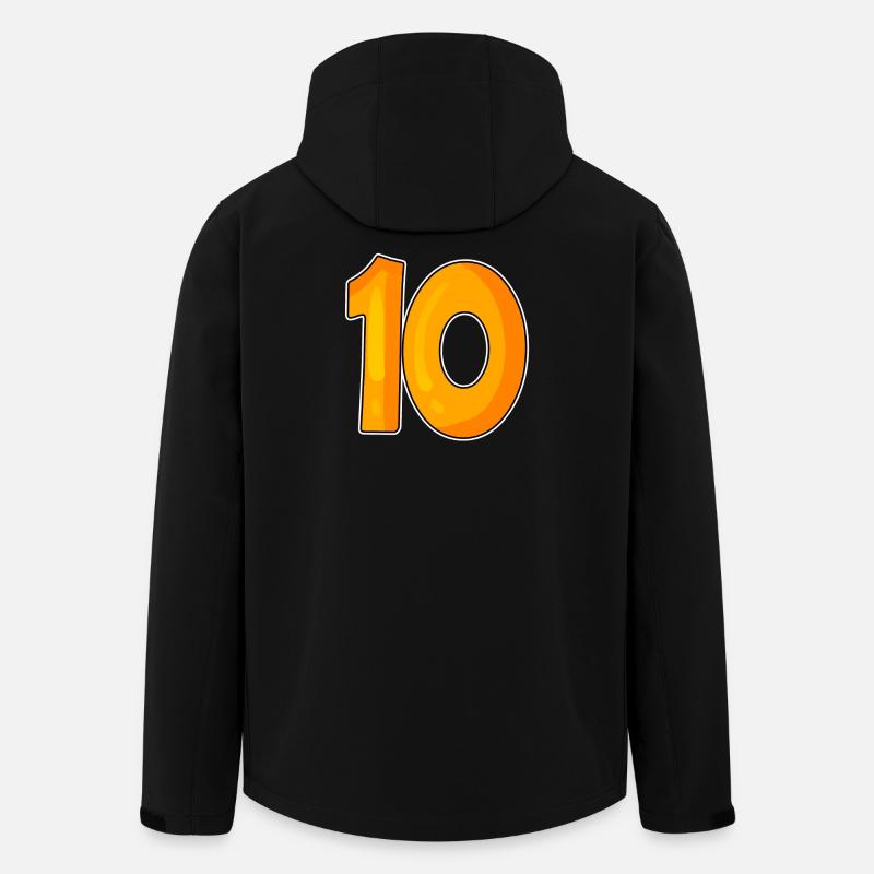 Dix numéros 10 Nombre - Veste softshell homme en polyester recyclé Stanley/Stella - noir