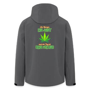 Joint am Morgen - Recycelte Männer Softshell-Jacke von Stanley/Stella - Anthrazit - Hinten - AI Model Male 185 light (185cm)