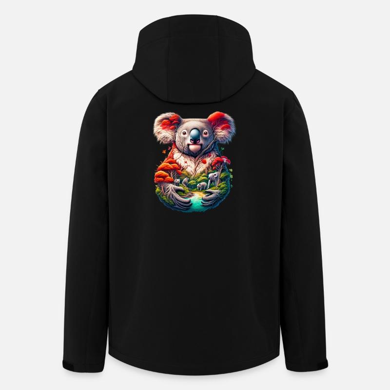 Koala - Veste softshell homme en polyester recyclé Stanley/Stella - noir