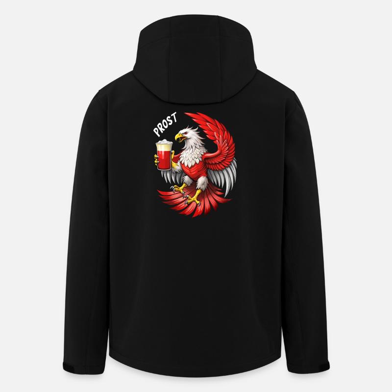Adler mit Bier- cooles Biertrinker Design. - Recycelte Männer Softshell-Jacke von Stanley/Stella - Schwarz