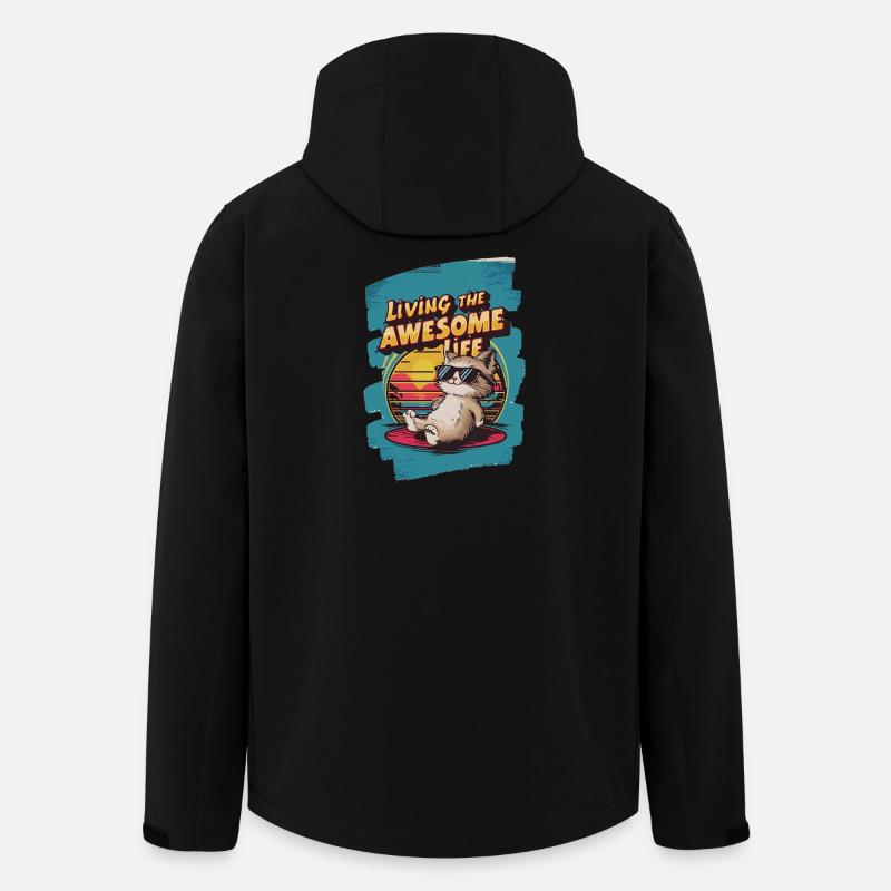 Live Chill Chat badass - Veste softshell homme en polyester recyclé Stanley/Stella - noir
