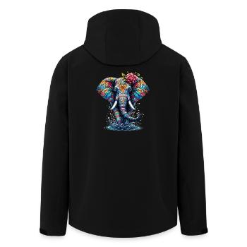 Éléphant - Veste softshell homme en polyester recyclé Stanley/Stella - noir - Dos - AI Model Male 185 light (185cm)