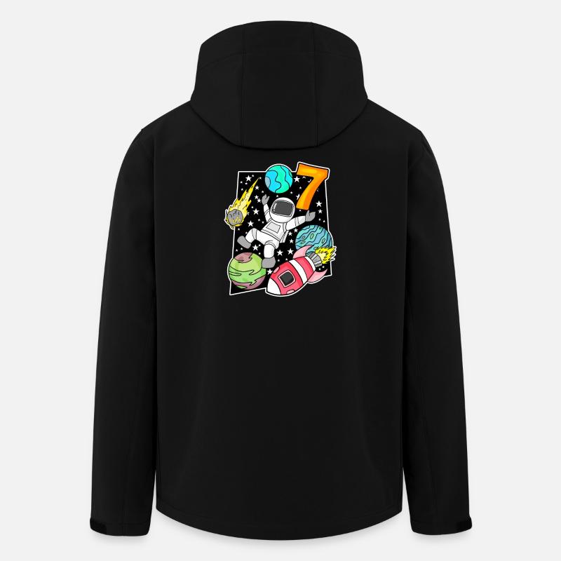 7 Garçon d’anniversaire astronaute - Veste softshell homme en polyester recyclé Stanley/Stella - noir