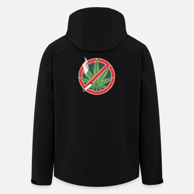 Cannabis Verbotsschild Anti Kiffer - Recycelte Männer Softshell-Jacke von Stanley/Stella - Schwarz