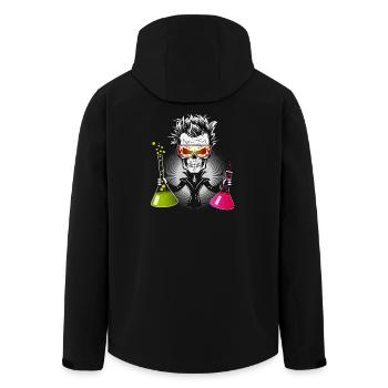 Skull as a gloomy scientist in the laboratory - Men’s Recycled Softshell Jacket by Stanley/Stella - black - Back - AI Model Male 185 light (185cm)