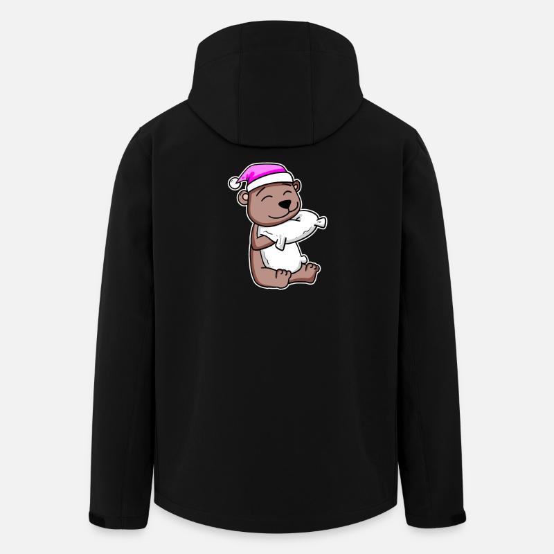 Bär Müde Ausschlafen - Recycelte Männer Softshell-Jacke von Stanley/Stella - Schwarz