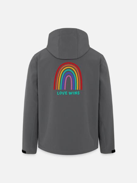Love wins - Men’s Recycled Softshell Jacket by Stanley/Stella - black