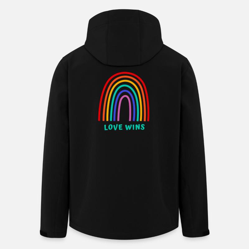 Liebe siegt - Recycelte Männer Softshell-Jacke von Stanley/Stella - Schwarz