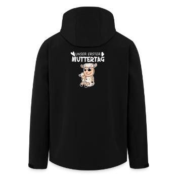 Muttertag Geschenkidee Mutter Kleinkind Motiv - Recycelte Männer Softshell-Jacke von Stanley/Stella - Schwarz - Hinten - AI Model Male 185 light (185cm)