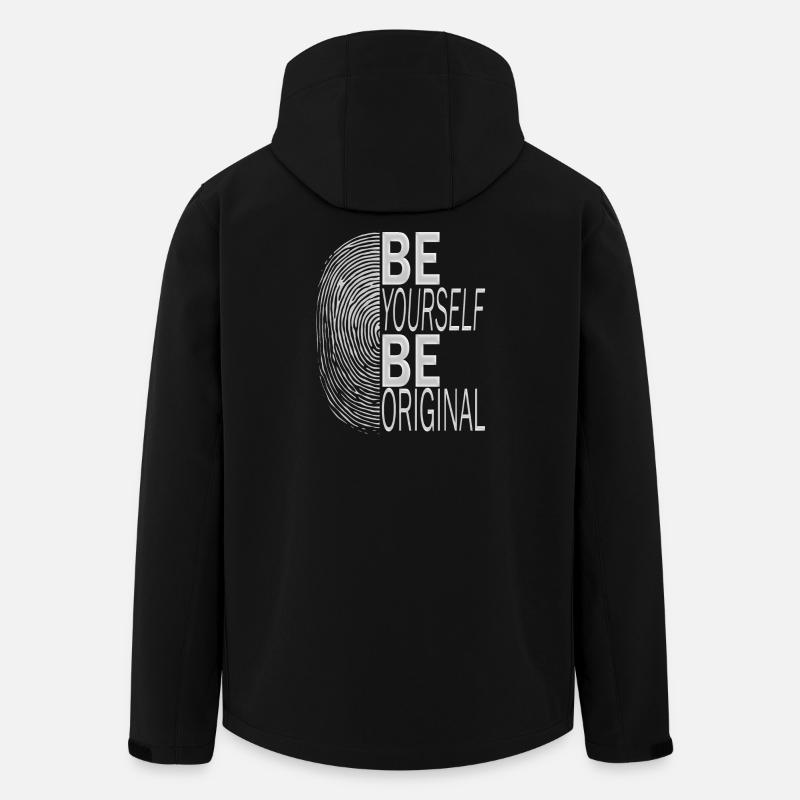 BE YOURSELF BE ORIGINAL - Veste softshell homme en polyester recyclé Stanley/Stella - noir