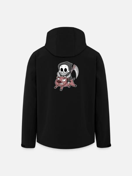 Grim Reaper Cow Motif - Men’s Recycled Softshell Jacket by Stanley/Stella - black