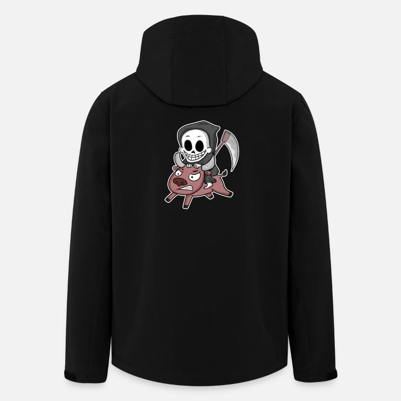 Grim Reaper Cow Motif - Men’s Recycled Softshell Jacket by Stanley/Stella - black