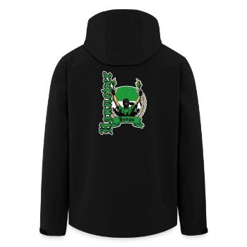 Hannover Jungs Fußball - Recycelte Männer Softshell-Jacke von Stanley/Stella - Schwarz - Hinten - AI Model Male 185 light (185cm)