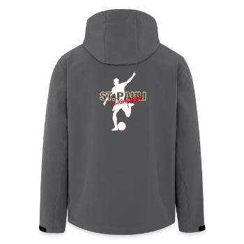 St Pauli Aufsteiger - Recycelte Männer Softshell-Jacke von Stanley/Stella - Anthrazit - Hinten - AI Model Male 185 light (185cm)