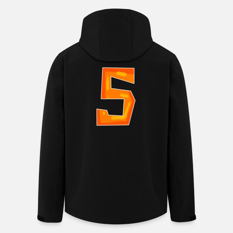 5 Orange - Veste softshell homme en polyester recyclé Stanley/Stella - noir