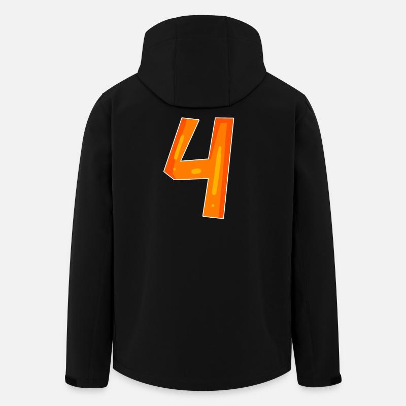 4 orange - Men’s Recycled Softshell Jacket by Stanley/Stella - black