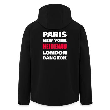 Chemise Heidenau – Petite ville contre métropoles mondiales - Veste softshell homme en polyester recyclé Stanley/Stella - noir - Dos - AI Model Male 185 light (185cm)