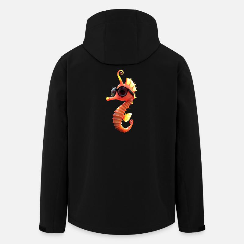 Seepferdchen Aquarist Angler Süßes Seepferdchen - Recycelte Männer Softshell-Jacke von Stanley/Stella - Schwarz