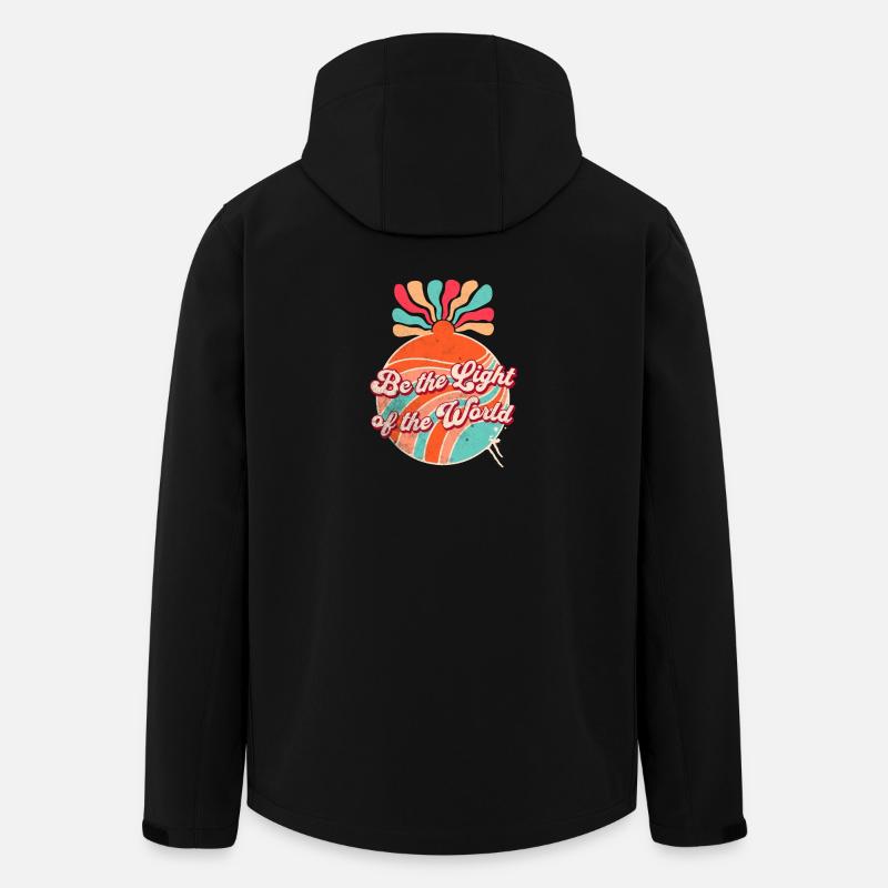 Glowing inspiration in retro style - Men’s Recycled Softshell Jacket by Stanley/Stella - black