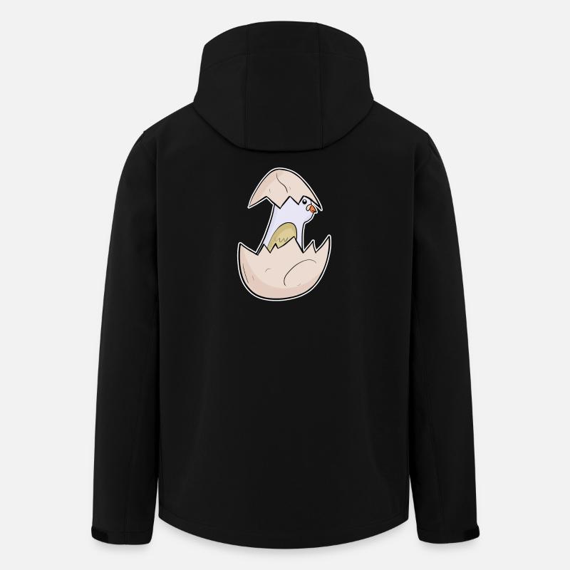 Bébé oiseau colombe motif enfant - Veste softshell homme en polyester recyclé Stanley/Stella - noir