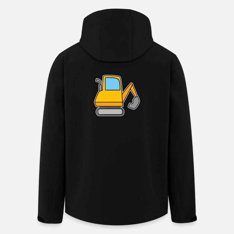 Excavator Motif - Men’s Recycled Softshell Jacket by Stanley/Stella - black