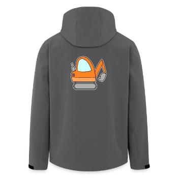 Bagger Baustelle Baggerfahrer - Recycelte Männer Softshell-Jacke von Stanley/Stella - Schwarz - Hinten - AI Model Male 185 light (185cm)