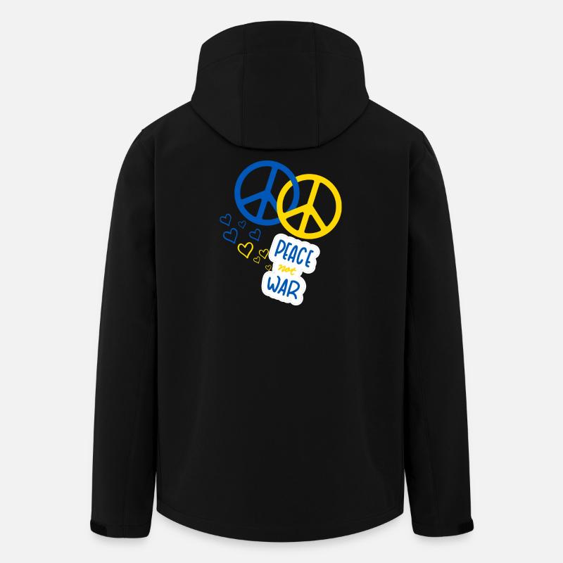 Frieden statt Krieg (Gelb & Blau) - Recycelte Männer Softshell-Jacke von Stanley/Stella - Schwarz