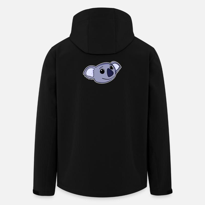 Koala Tête d’ours - Veste softshell homme en polyester recyclé Stanley/Stella - noir