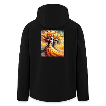 Squelette Floral Fantaisie - Veste softshell homme en polyester recyclé Stanley/Stella - noir - Dos - AI Model Male 185 light (185cm)