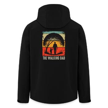 Le père qui marche. Fête des pères - Veste softshell homme en polyester recyclé Stanley/Stella - noir - Dos - AI Model Male 185 light (185cm)