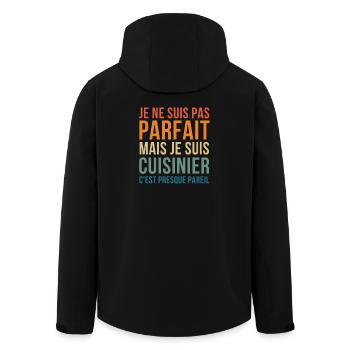 Ein perfekter Koch - Recycelte Männer Softshell-Jacke von Stanley/Stella - Schwarz - Hinten - AI Model Male 185 light (185cm)