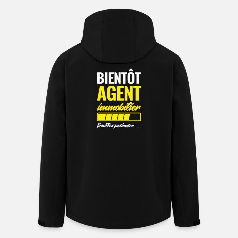 Bald Immobilienmakler bitte warten - Recycelte Männer Softshell-Jacke von Stanley/Stella - Schwarz