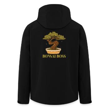 Bonsai Bosss - Men’s Recycled Softshell Jacket by Stanley/Stella - black - Back - AI Model Male 185 light (185cm)