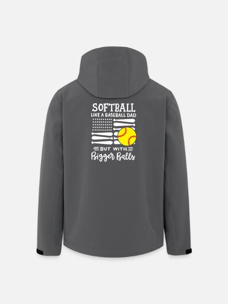 Softball Softball Papa - Recycelte Männer Softshell-Jacke von Stanley/Stella - Schwarz