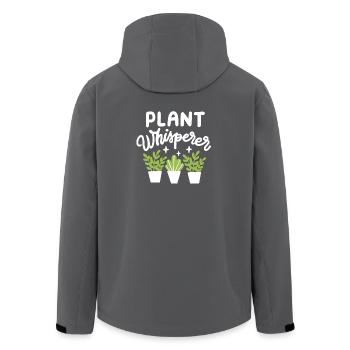 Garten Pflanzen - Recycelte Männer Softshell-Jacke von Stanley/Stella - Anthrazit - Hinten - AI Model Male 185 light (185cm)