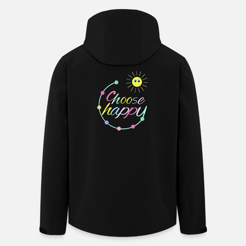Choose Happy - Recycelte Männer Softshell-Jacke von Stanley/Stella - Schwarz